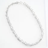 White Gold Dipped Hardware Chain Necklace
