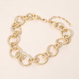 Bold Textured Link Chain Necklace