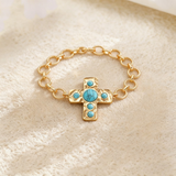 Vintage Bold Turquoise Cross Jewelry Set