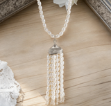 Light Luxury French Vintage Pearl Tassel Necklace