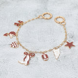 Western Theme Gameday Football Charm Station Bag Charm