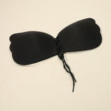B Cup Backless Strapless Adhesive Lace-Up Push-Up Wing Bra