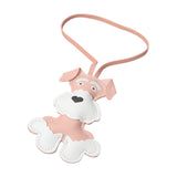 Faux Leather Adorable Dog Bag Charm