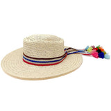Striped Crochet Tassel Tip Hat Band