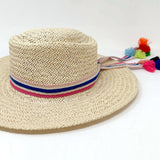 Striped Crochet Tassel Tip Hat Band
