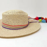 Striped Crochet Tassel Tip Hat Band