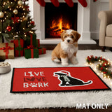 LIVE LOVE BARK Holiday Dog Printed Pet Bowl Mat