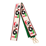 Christmas LOVE Message Seed Beaded Bag Strap