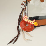 SECRET BOX_Faux Leather Donut GOOD Message Mixed Charm Bag Accessory