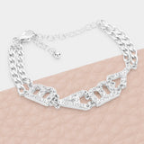 BABY Rhinestone Embellished Message Bracelet