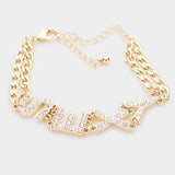 SEXY Rhinestone Embellished Message Bracelet