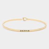 "Drippin" Thin Brass Metal Hook Bracelet