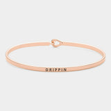 "Drippin" Thin Brass Metal Hook Bracelet