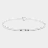 "Drippin" Think Brass Metal Hook Bracelet