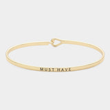 "Must have" thin metal hook bracelet