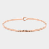 "Must have" thin metal hook bracelet