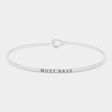 "Must have" thin metal hook bracelet