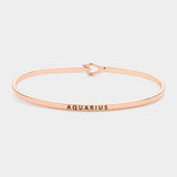 Congratulations Message Brass Thin Metal Hook Bracelet