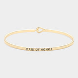 Maid of Honor Thin Metal Hook Bracelet