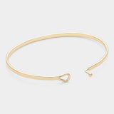 "Hooked" Thin Brass Metal Hook Bracelet