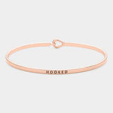 "Hooked" Thin Brass Metal Hook Bracelet