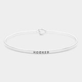 "Hooked" Thin Brass Metal Hook Bracelet