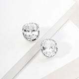 14K Gold Dipped Oval CZ Mini Huggie Hoop Earrings