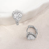 14K Gold Dipped Heart CZ Mini Huggie Hoop Earrings