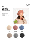 C.C Scalloped Texture Pattern Wool Beret Beanie