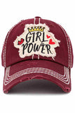 GIRL POWER WASHED VINTAGE CAP