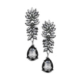 Marquise Cluster Crystal Teardrop Evening Earrings