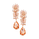Marquise Cluster Crystal Teardrop Evening Earrings