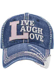 LIVE LAUGH LOVE VINTAGE BASEBALL CAP