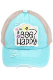 C.C BEE HAPPY PATCH VINTAGE PONY CAP