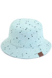 C.C EMBROIDERED FLORAL COTTON EYELET HAT