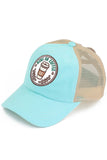 C.C RUNS ON COFFEE Patch Criss Cross Pony Cap