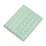 Faux Leather Basket Weave Card Holder Wallet