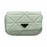 Faux Leather Rectangle Clutch Crossbody Bag