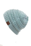 C.C Sequin Ponytail Messy Bun Beanie