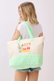 SIPS ABOUT TO GO DOWN Letter Terry Tote Bag