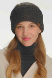 C.C Cross Cell Stitch Knit Winter Headwrap