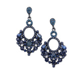Marquise Crystal Chandelier Statement Evening Earrings