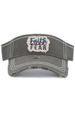FAITH OVER FEAR VINTAGE VISOR CAP