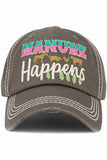 MANURE HAPPENS Vintage Baseball Cap