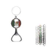 12PCS - Mexico Flag Printed Bottle Opener Keychains