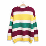 Mardi Gras Color Block Sweater