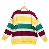 Mardi Gras Color Block Sweater