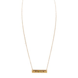 Mardi Gras Fleur de Lis Nola Message Pendant Necklace
