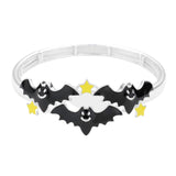 Halloween Bat Enamel Stretch Bracelet