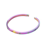 Stainless Steel Crystal Embellished Bangle Evening Bracelet